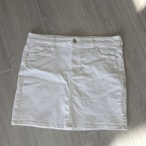 White Denim Skirt